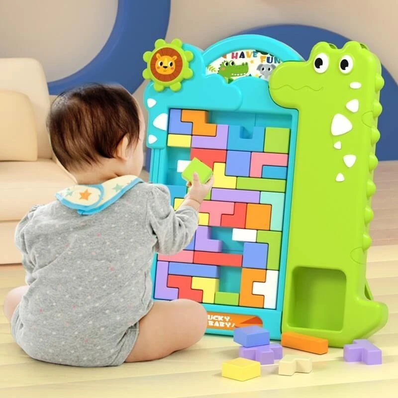 Malplay Blokelių dėlionė Tetris Krokodilas