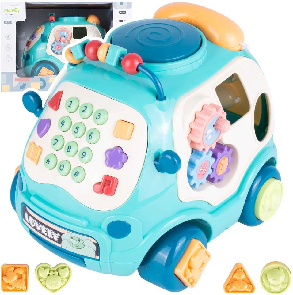 Malplay Daugiafunkcis muzikinis žaislas- rūšiuoklis automobilis.