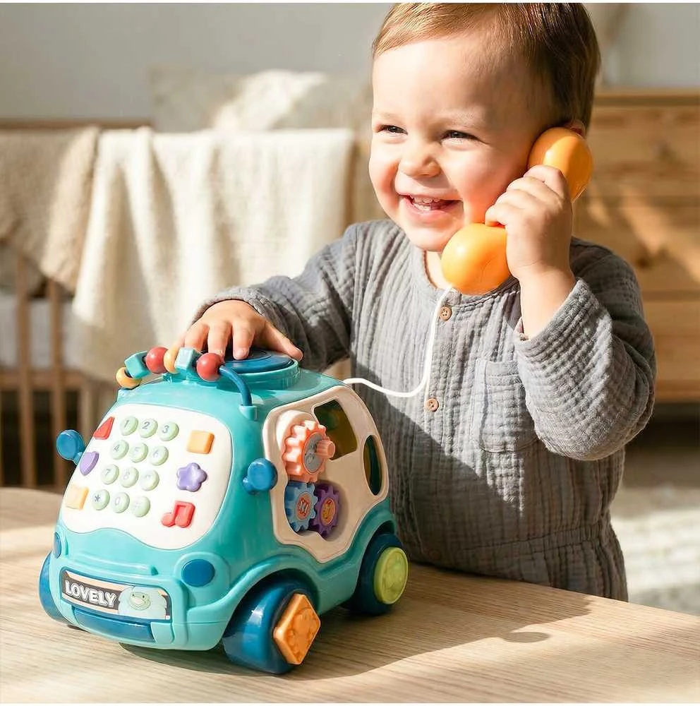 Malplay Daugiafunkcis muzikinis žaislas- rūšiuoklis automobilis.