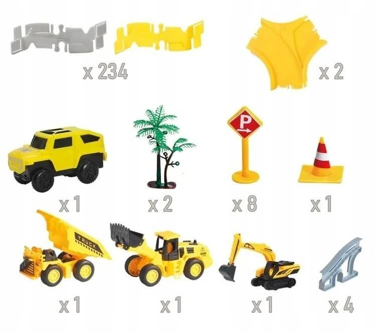 Malplay Didelė žaislinė automobilių trasa Vikšrai, 255 el.