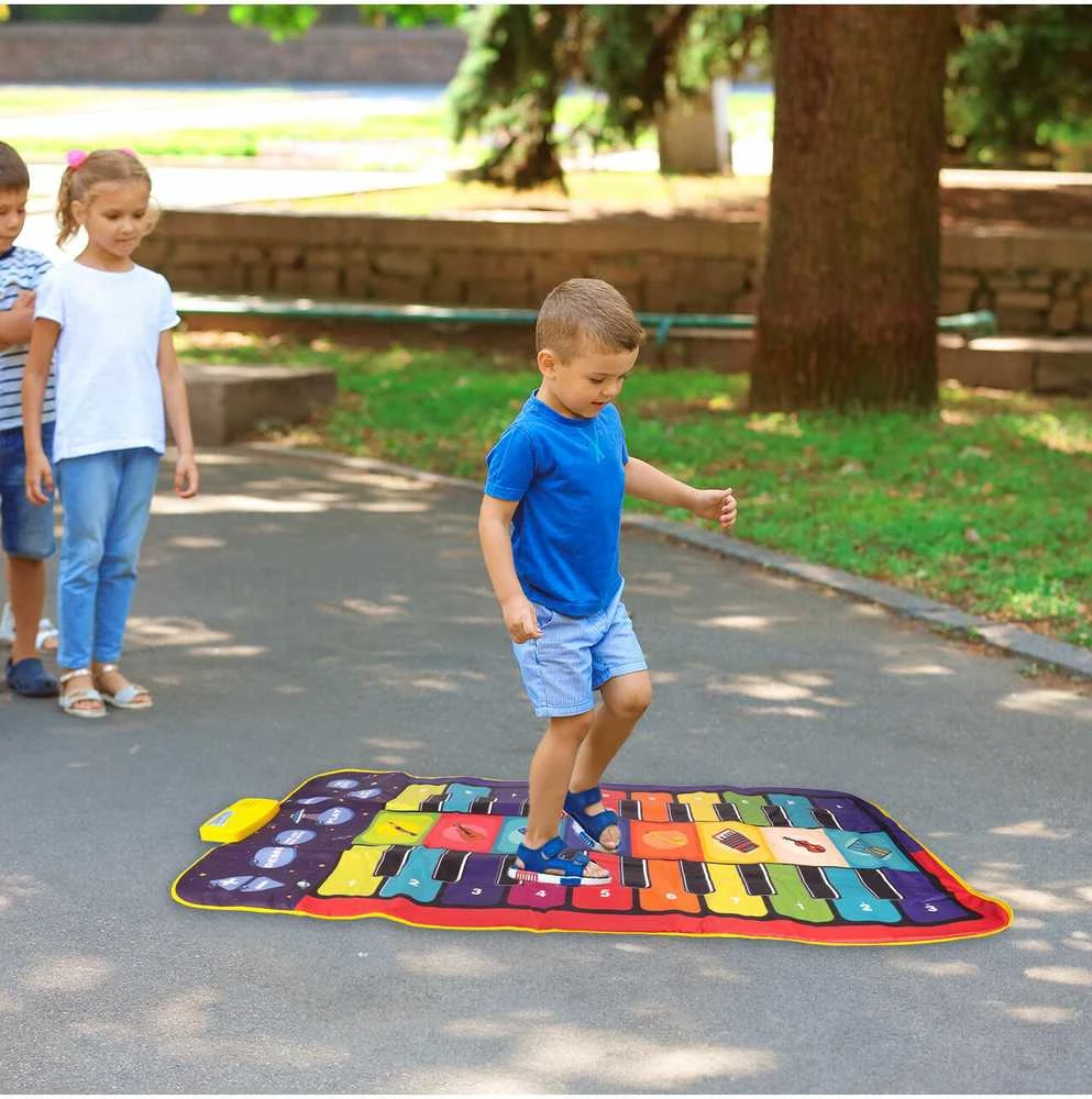 Malplay Didelis interaktyvus muzikinis kilimėlis šokiams, 140 × 70 cm