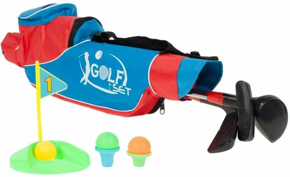 Malplay Didelis metalinis mini golfas vaikams su krepšiu