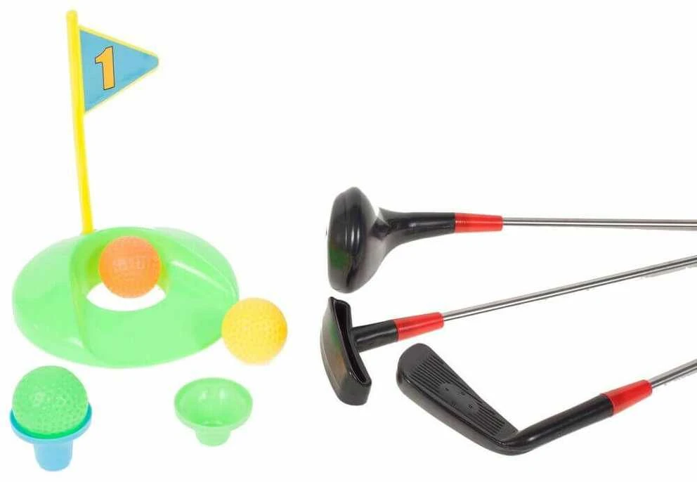 Malplay Didelis metalinis mini golfas vaikams su krepšiu