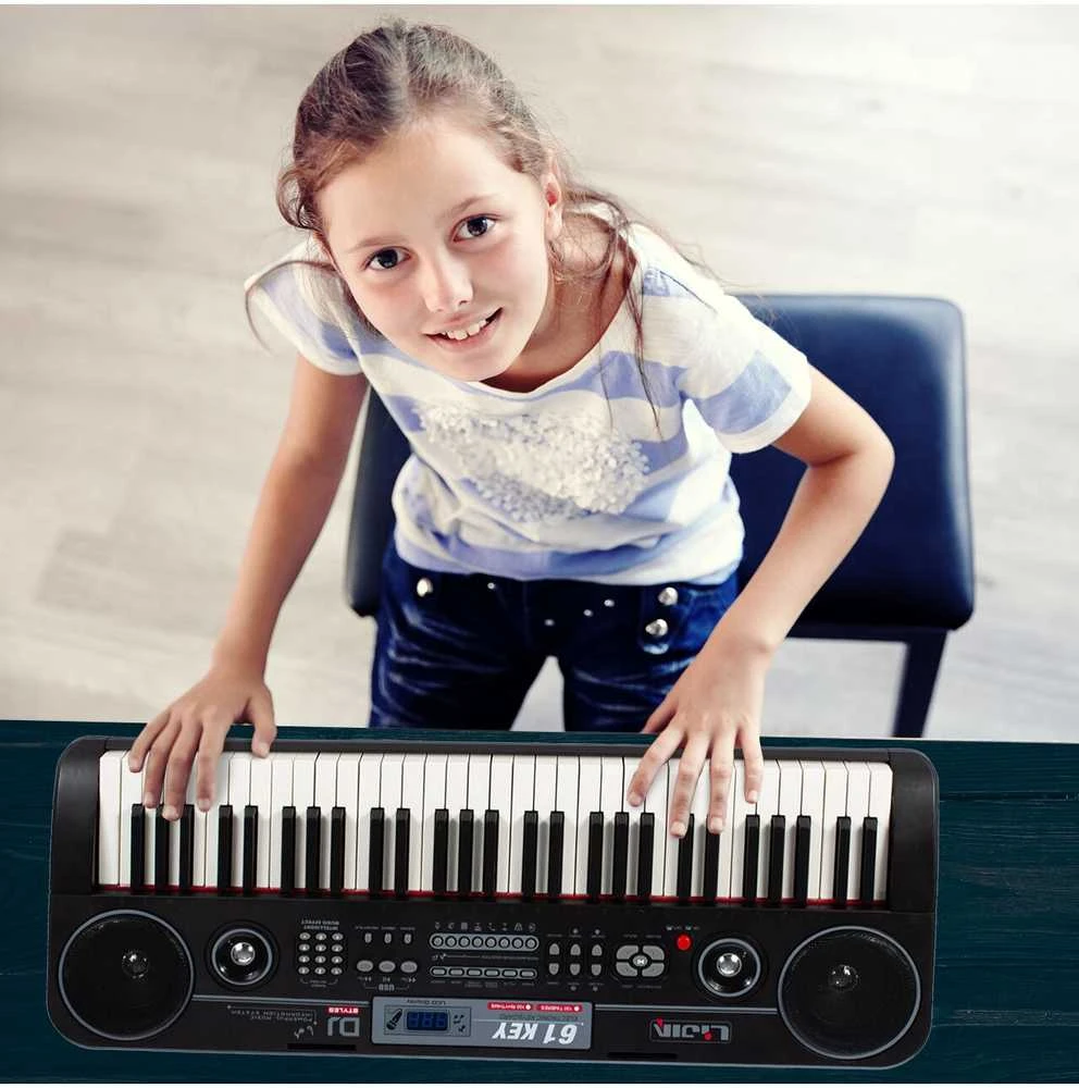 Malplay Didelis vaikiškas pianinas su mikrofonu, 61 klavišas