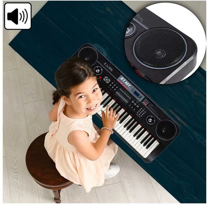 Malplay Didelis vaikiškas pianinas su mikrofonu, 61 klavišas