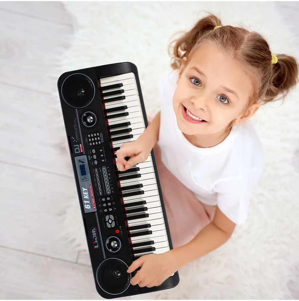 Malplay Didelis vaikiškas pianinas su mikrofonu, 61 klavišas