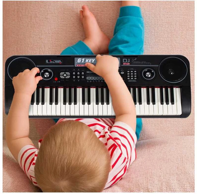 Malplay Didelis vaikiškas pianinas su mikrofonu, 61 klavišas