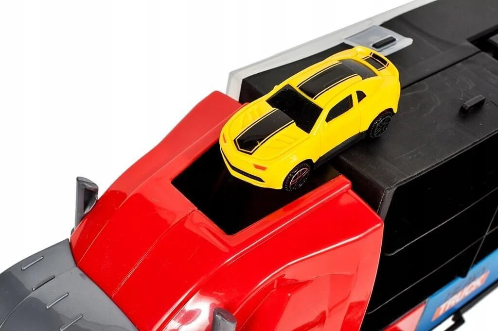 Malplay Didelis žaislinis sunkvežimis su 5 automobiliais ir malūnsparniu