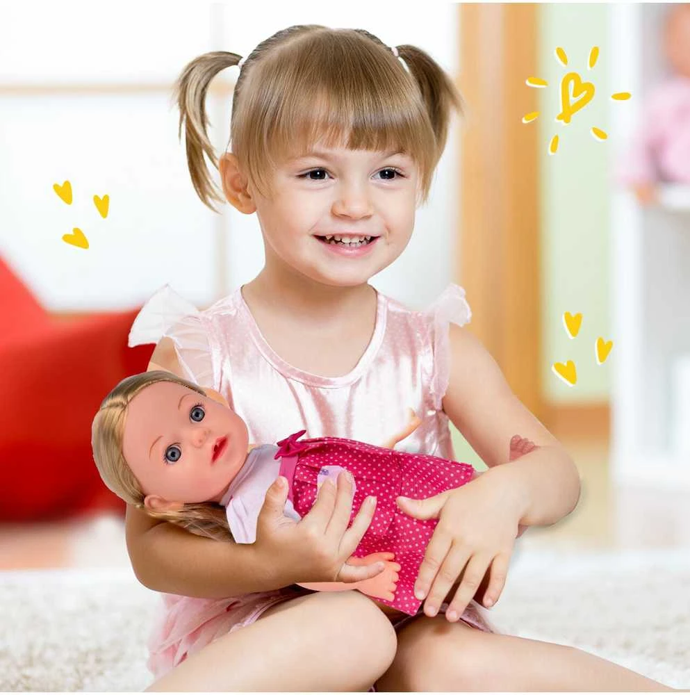 Malplay Interaktyvi lėlė kūdikis su priedais, 33 cm