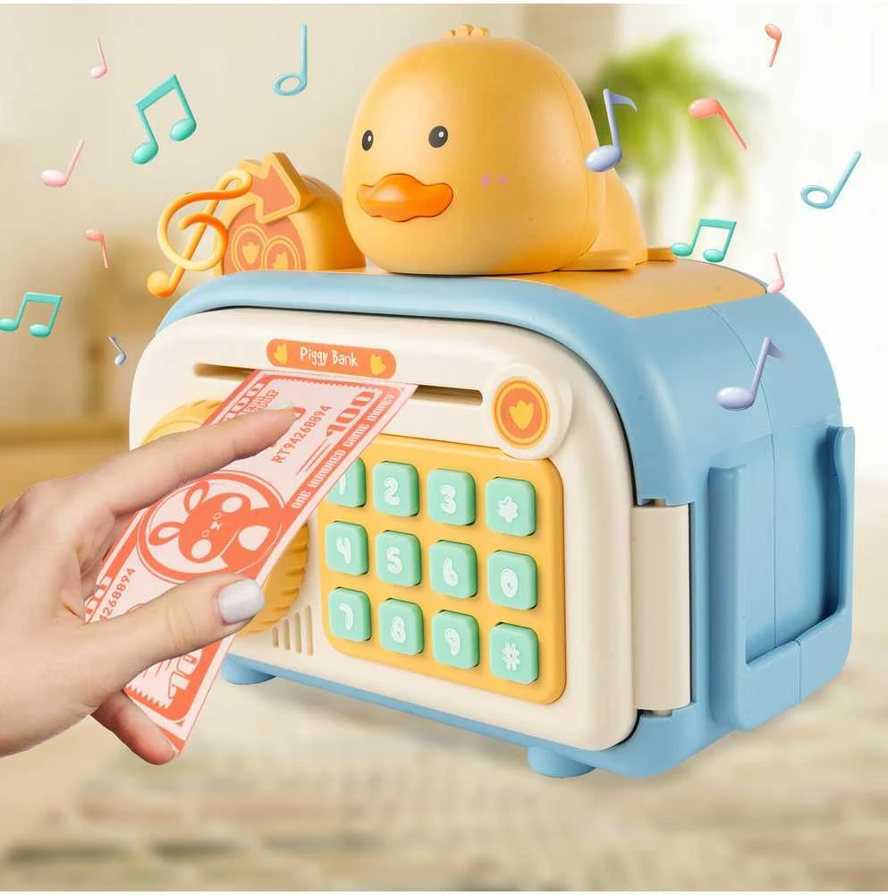 Malplay Interaktyvi vaikiška taupyklė seifas „Duck Piggy Bank“