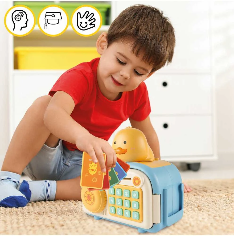 Malplay Interaktyvi vaikiška taupyklė seifas „Duck Piggy Bank“