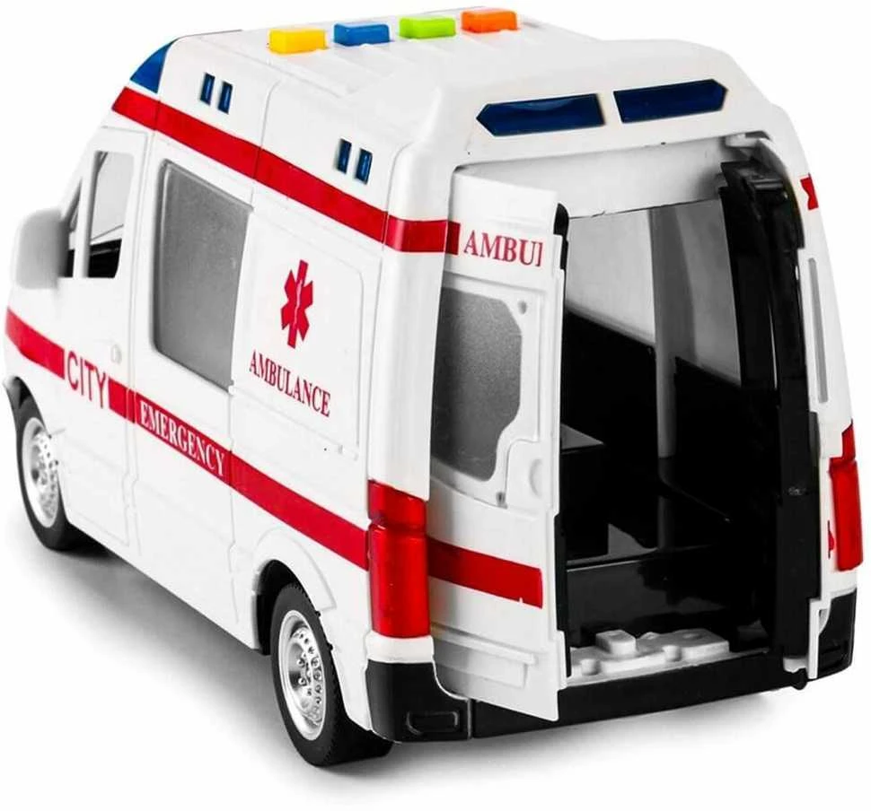 Malplay Interaktyvus greitosios pagalbos automobilis su atsidarančiomis durimis
