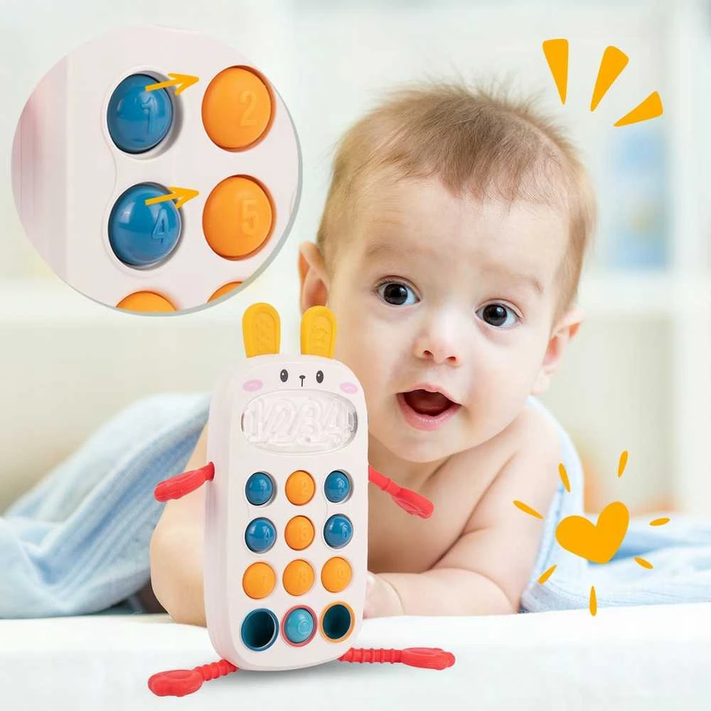 Malplay Interaktyvus jutiminis telefonas kūdikiams su garsu