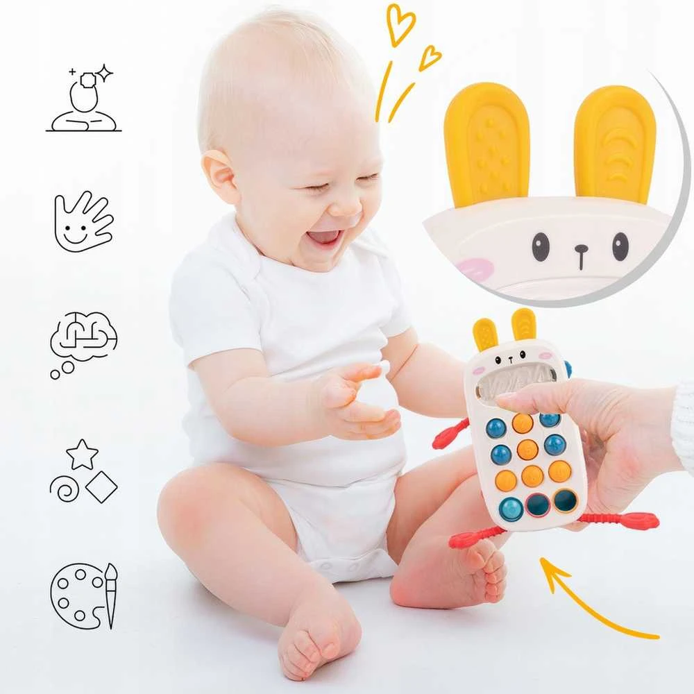 Malplay Interaktyvus jutiminis telefonas kūdikiams su garsu