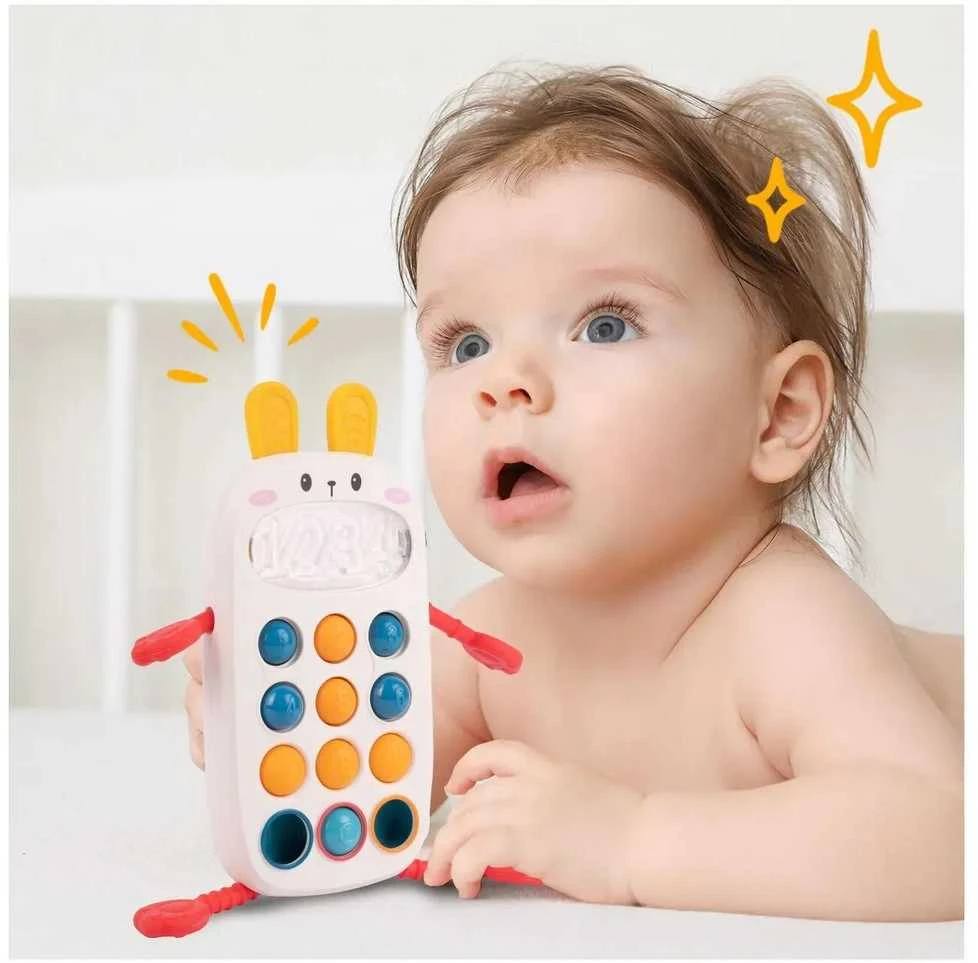 Malplay Interaktyvus jutiminis telefonas kūdikiams su garsu