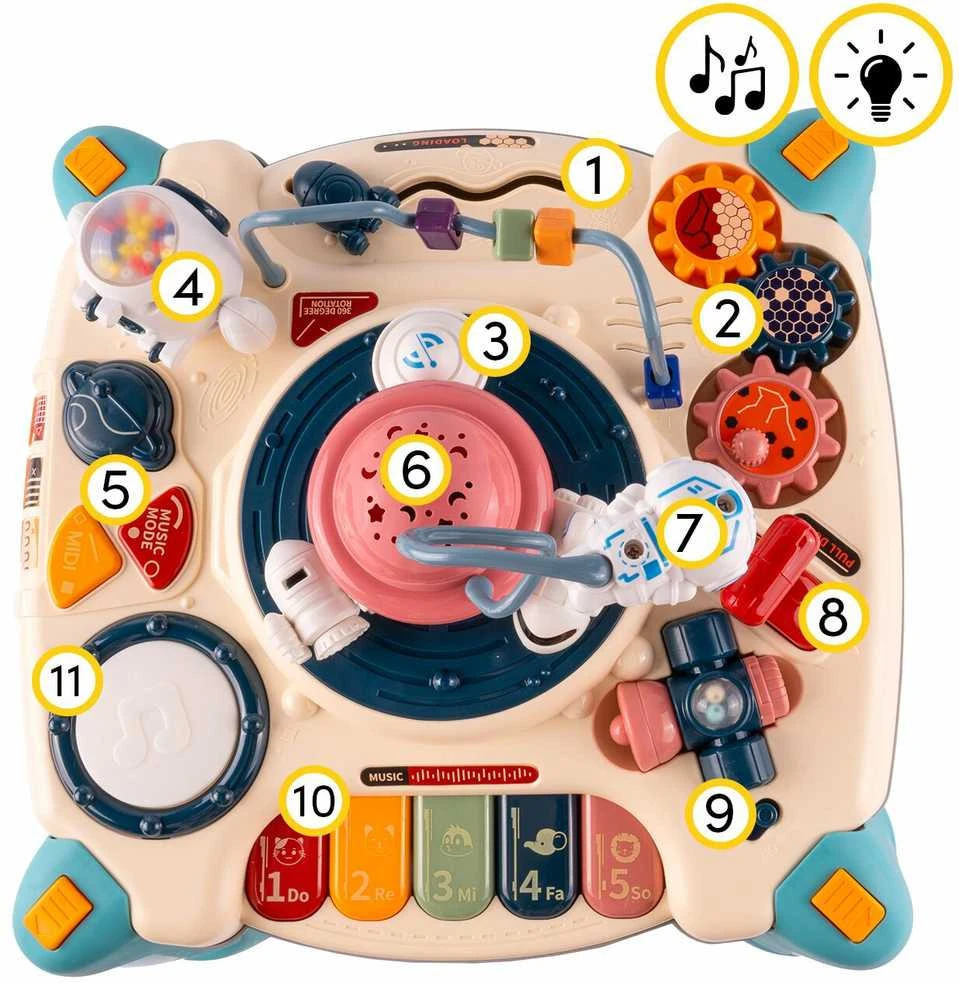 Malplay Interaktyvus lavinamasis muzikinis staliukas 2in 1