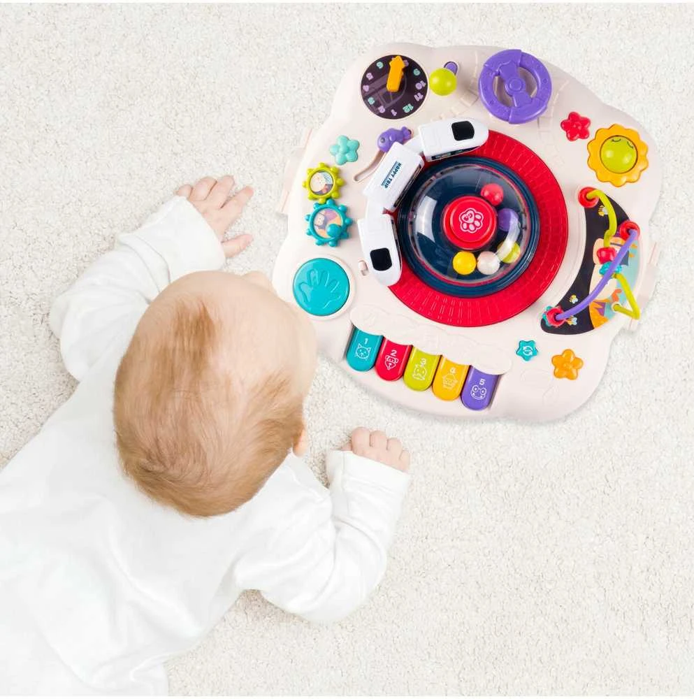 Malplay Interaktyvus lavinamasis muzikinis staliukas su traukinuku 2in1