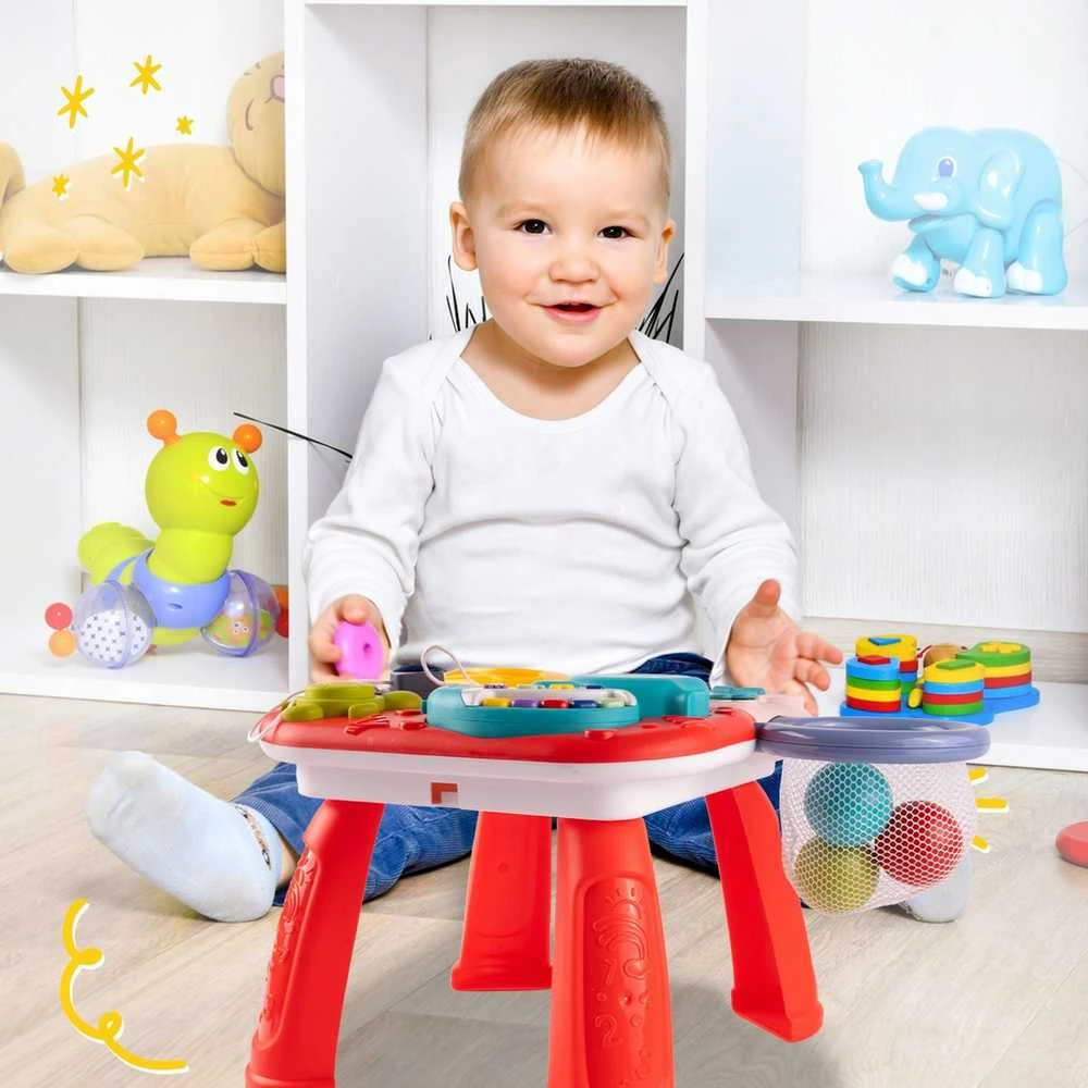 Malplay Interaktyvus lavinamasis muzikinis staliukas Dino su krepšiu