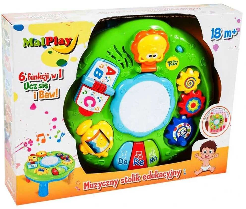 Malplay Interaktyvus lavinamasis muzikinis staliukas su būgnu