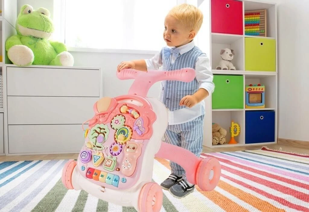 Malplay Interaktyvus lavinamasis stumdukas- staliukas kūdikiams 5in 1