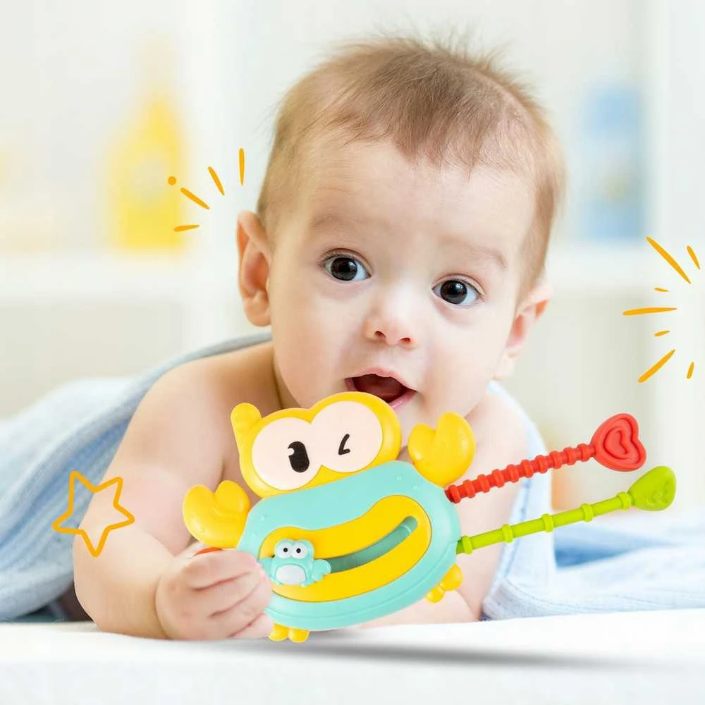 Malplay Interaktyvus Montessori barškutis „Crab Sensory“