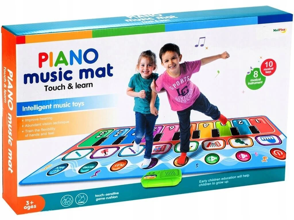 Malplay Interaktyvus Muzikinis kilimėlis šokiams PIANO, 130 cm