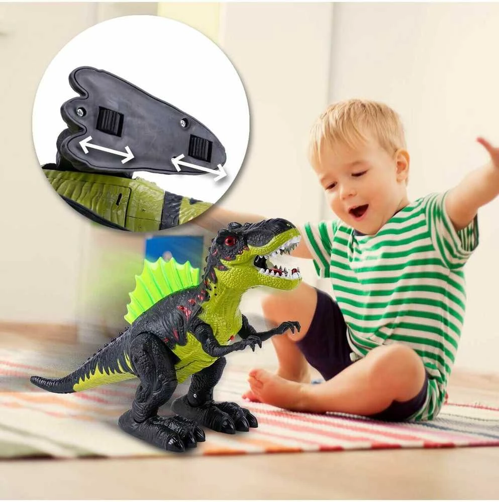 Malplay Interaktyvus T-rex dinozauras šviečia, riaumoja, vaikšto, kvėpuoja garais