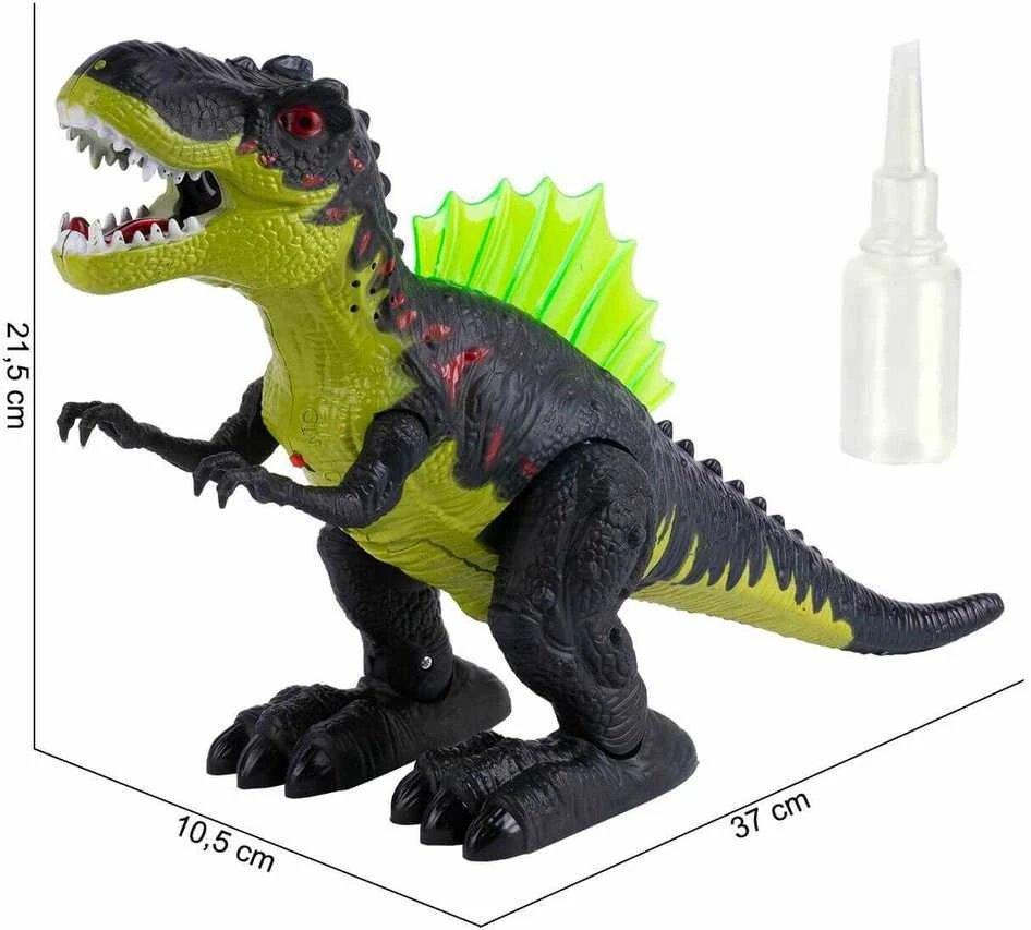 Malplay Interaktyvus T-rex dinozauras šviečia, riaumoja, vaikšto, kvėpuoja garais
