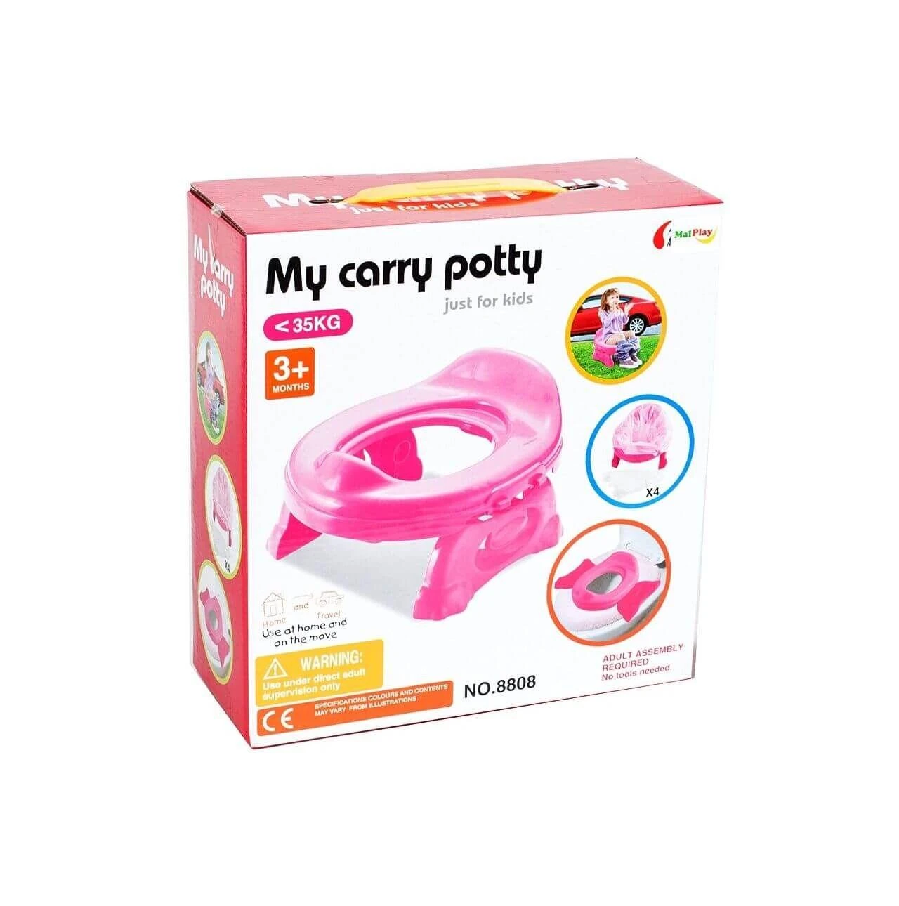 Malplay Kelioninis naktipuodis su 4 įdėklais