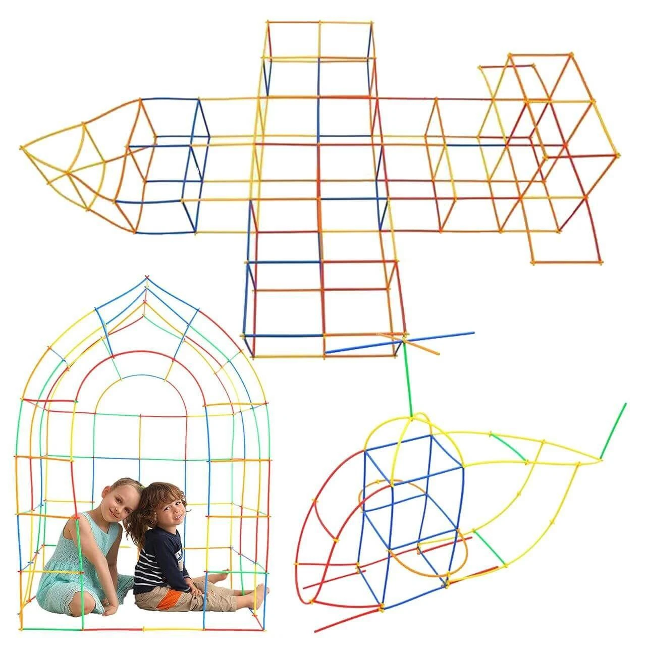 Malplay Konstruktorius iš šiaudelių, 1200 vnt.