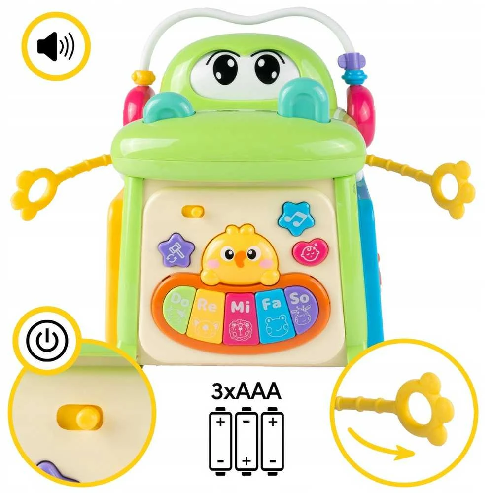 Malplay Lavinamasis kubas su pianinu Krokodilas 4in 1