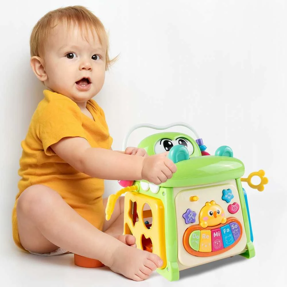 Malplay Lavinamasis kubas su pianinu Krokodilas 4in 1