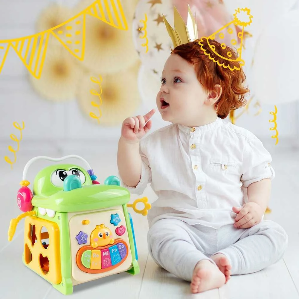 Malplay Lavinamasis kubas su pianinu Krokodilas 4in 1