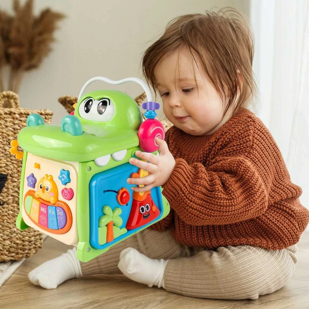 Malplay Lavinamasis kubas su pianinu Krokodilas 4in 1