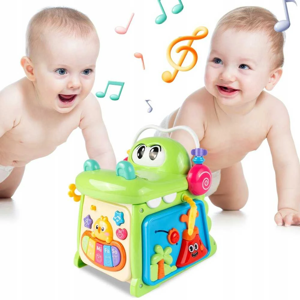 Malplay Lavinamasis kubas su pianinu Krokodilas 4in 1