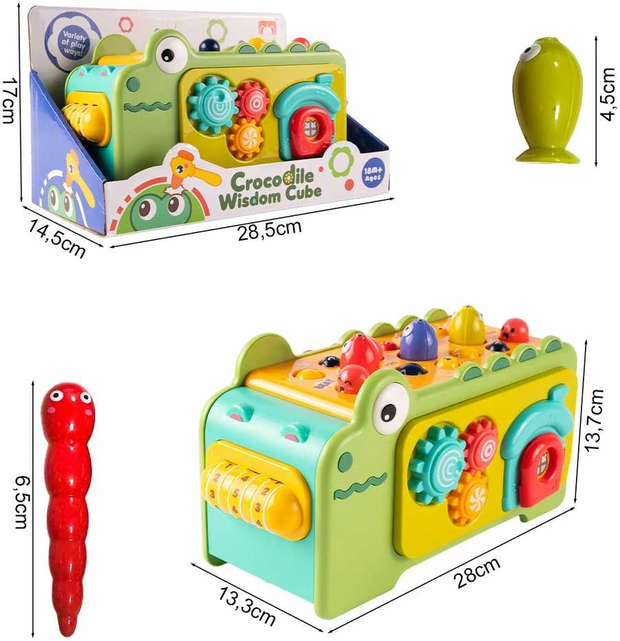 Malplay Lavinamasis Montessori kubas su cimbolais Krokodilas