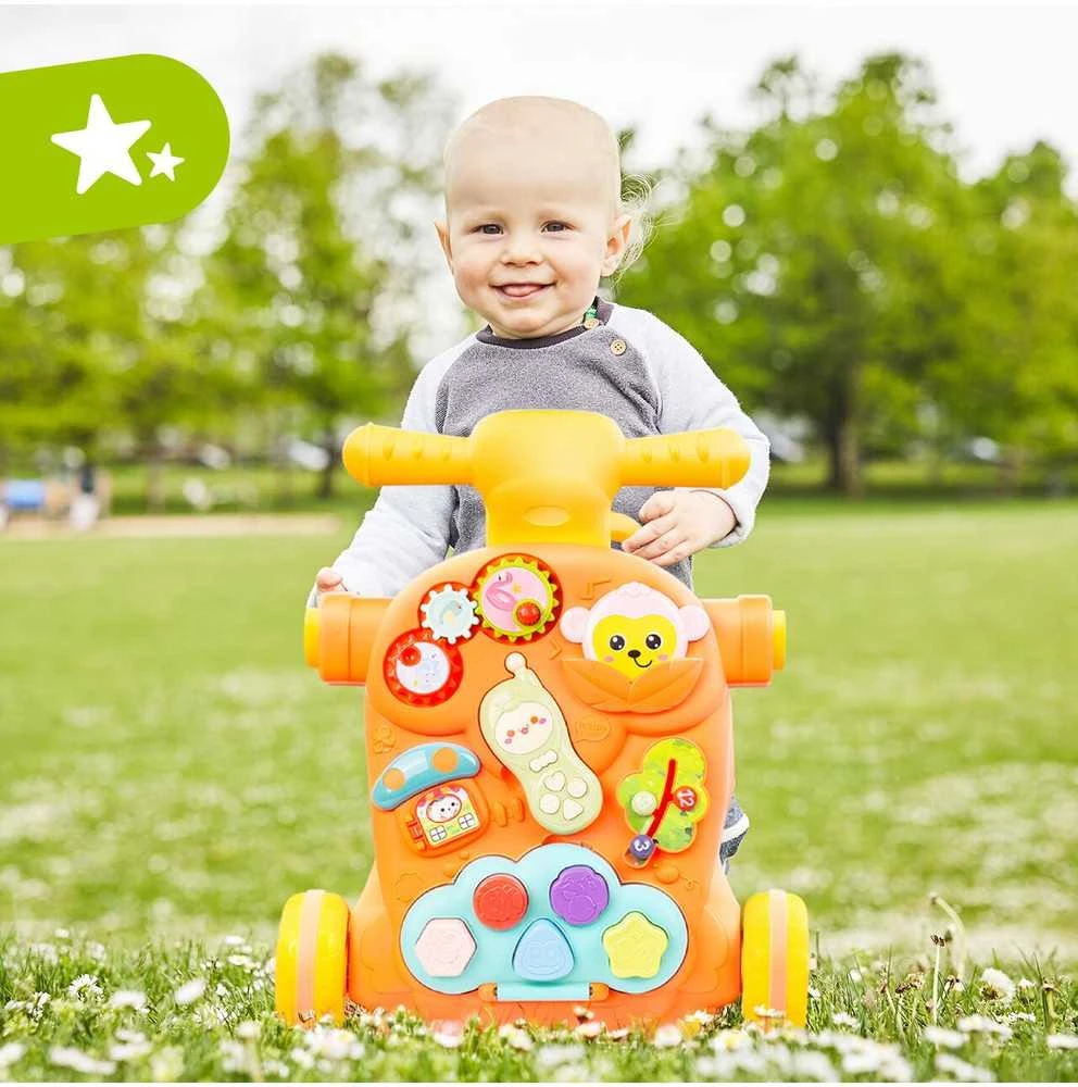 Malplay Oranžinis Daugiafunkcinis stumdukas kūdikiams Montessori 3in1. Oranžinis