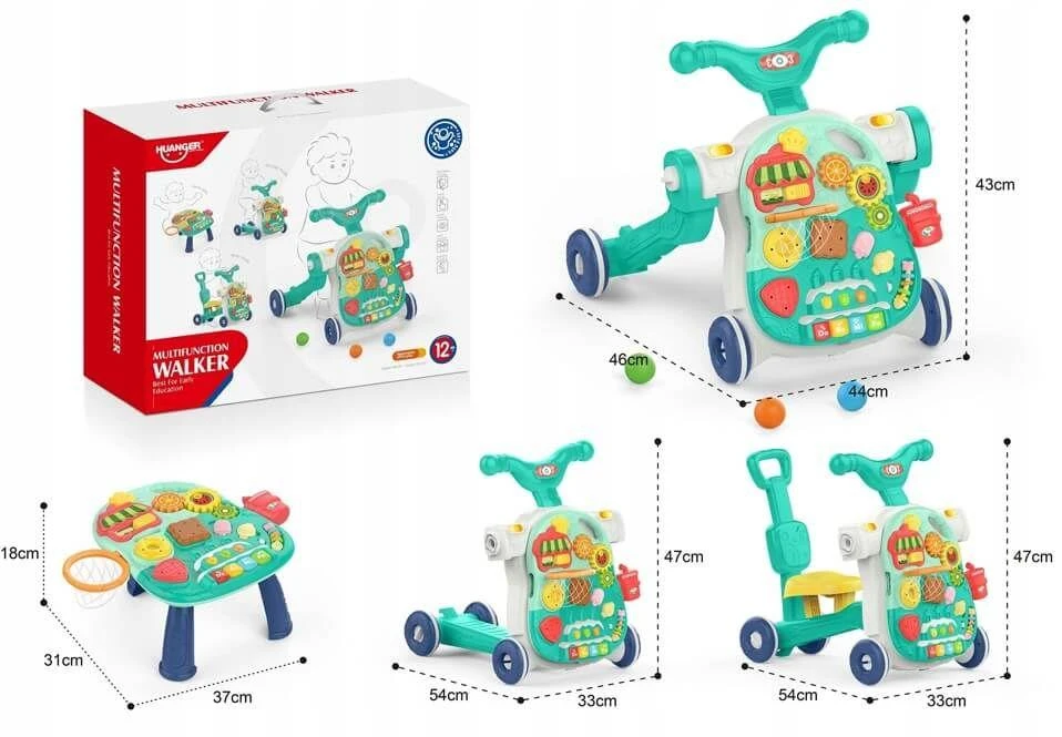 Malplay Lavinamasis stumdukas paspirtukas, 4in1