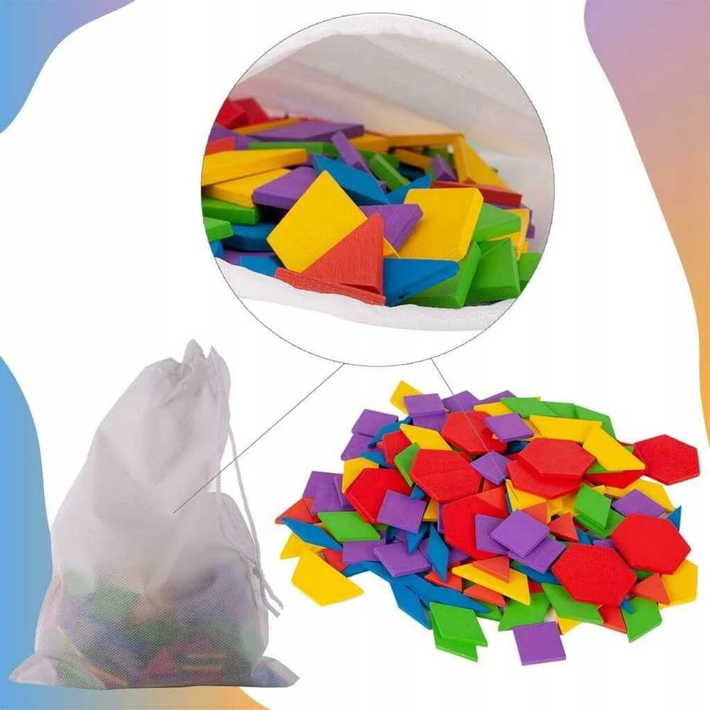 Malplay Lavinamasis žaidimas Medinė geometrinė dėlionė 155 vnt