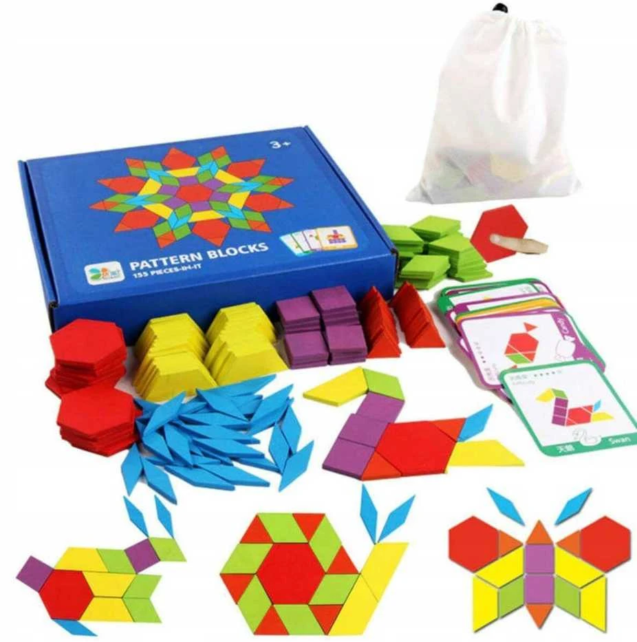 Malplay Lavinamasis žaidimas Medinė geometrinė dėlionė 155 vnt