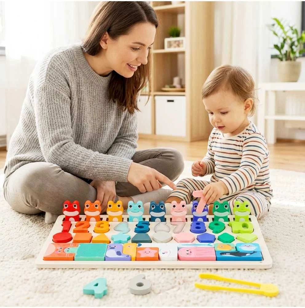 Malplay Lavinamoji medinė lenta Suskaičiuokim varlytes