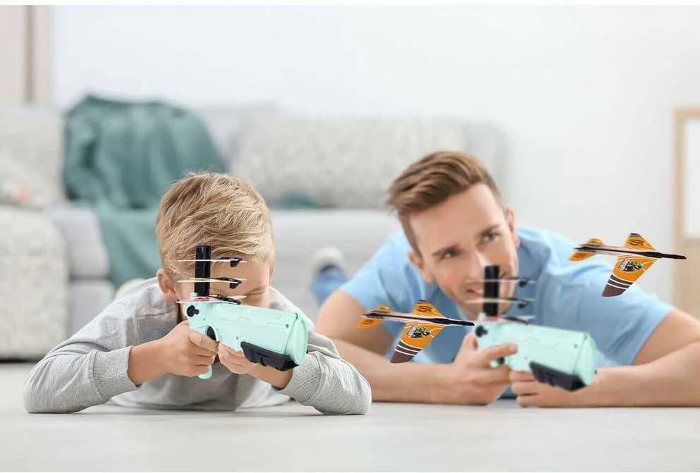 Malplay Lėktuvų paleidimo pistoletas + 4 lėktuvai