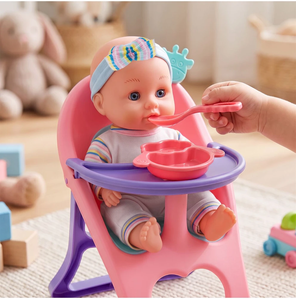 Malplay Kūdikio lėlė „Baby Sweet Love“ + maitinimo rinkinys