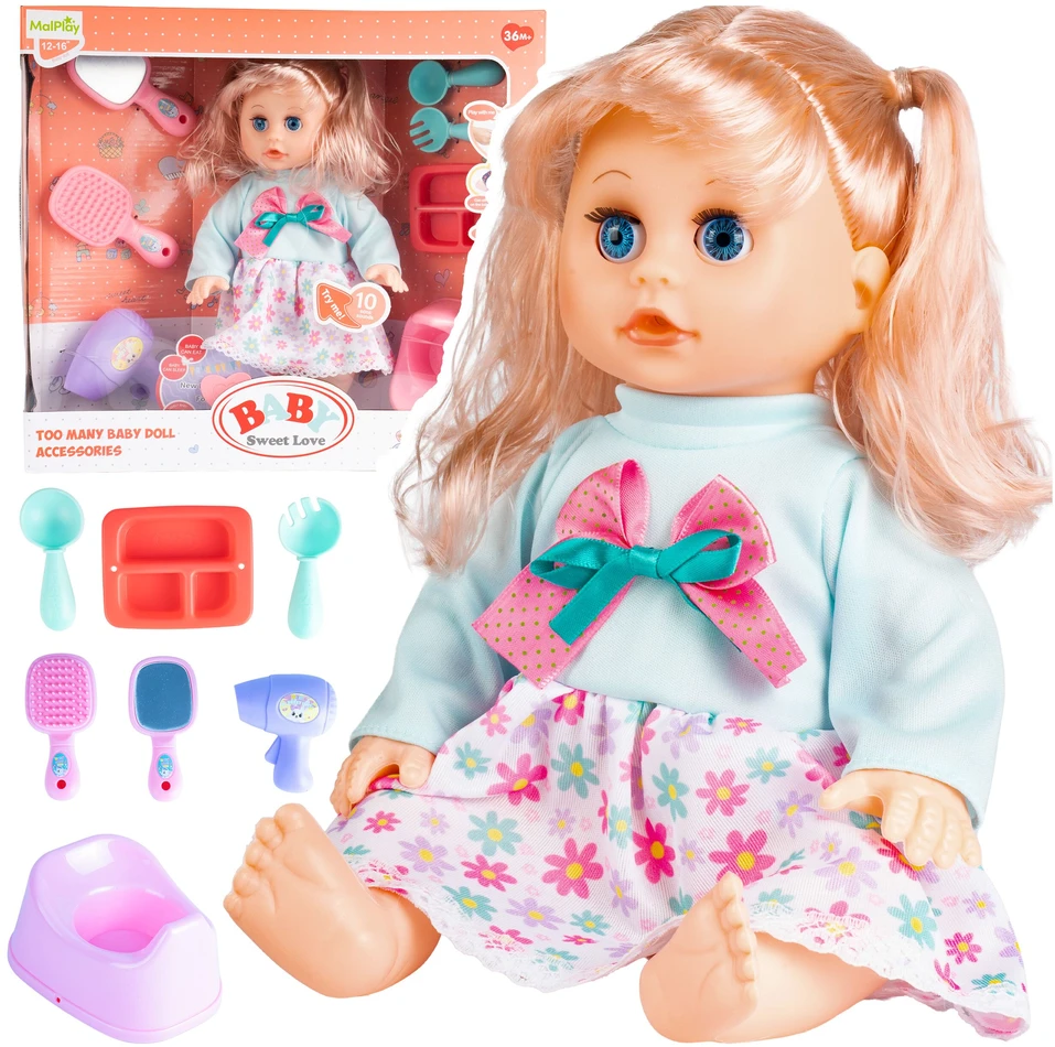 Malplay Lėlė „Baby Sweet Love“ + puodukas ir aksesuarai