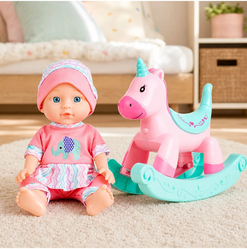 Malplay Lėlė „Baby Sweet Love“ su supamuoju arkliuku