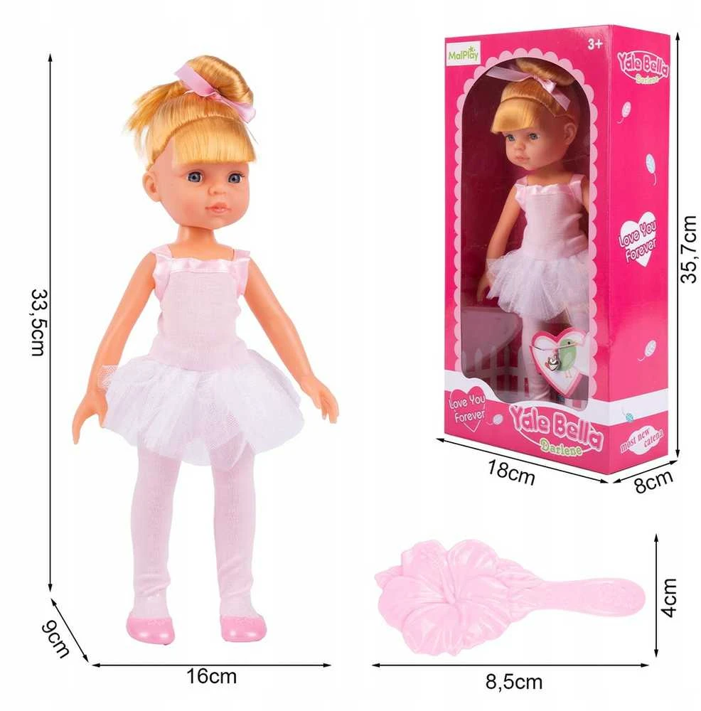 Malplay Lėlė balerina Darlene, 33 cm