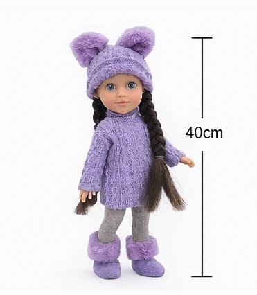 Malplay Lėlė brunetė su priedais šukavimui, 40 cm