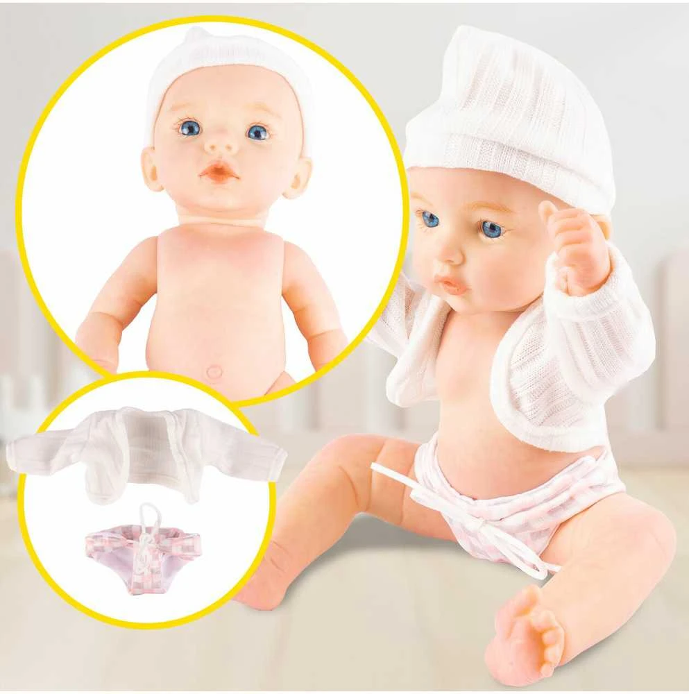 Malplay Lėlė kūdikis skirtas maudynėms su kepurėle Uoga, 32 cm