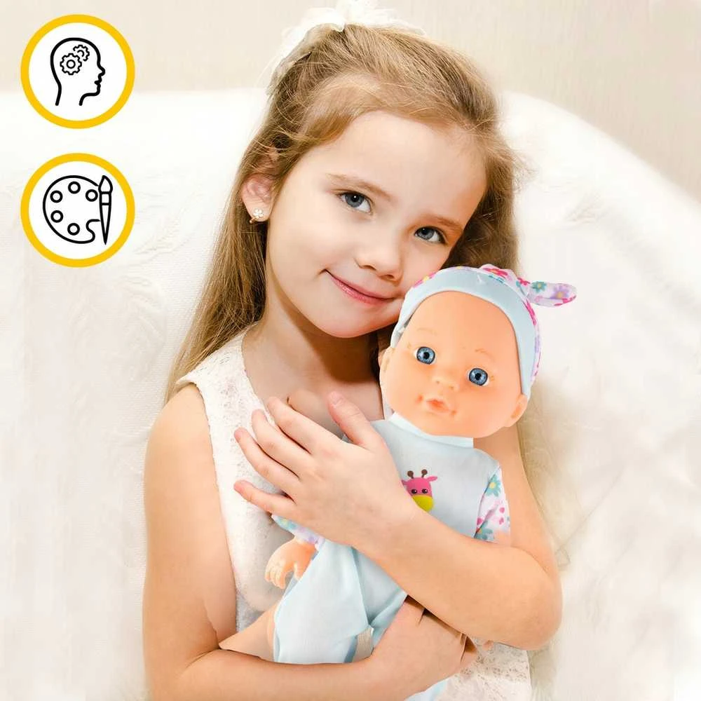 Malplay Lėlė kūdikis su maitinimo priedais, 27 cm