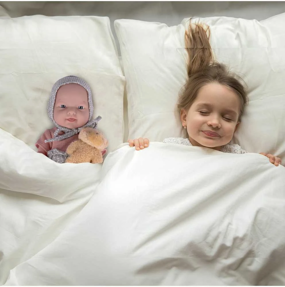 Malplay Lėlė kūdikis su priedais ir meškiuku 36 cm